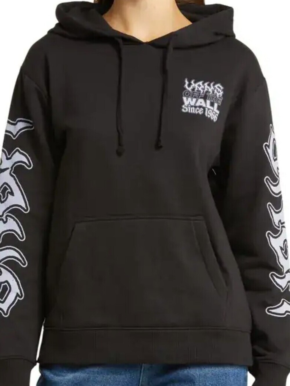 VANS Women's Black & Purple Oversized Manic Graphic Hoodie - Size - Small - NWT